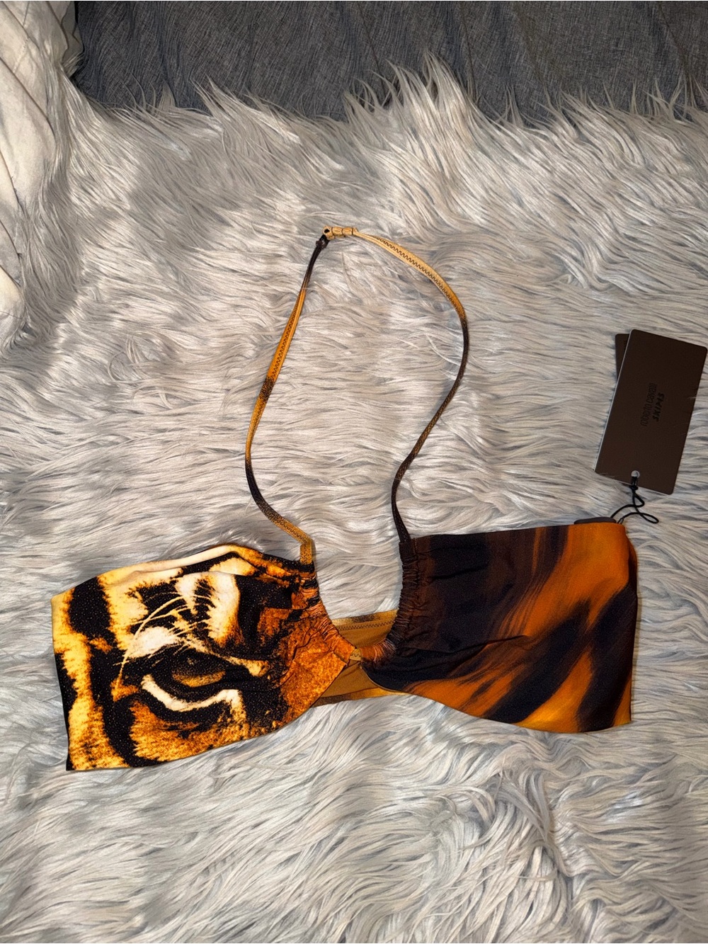Cavalli x Skims halter bikini top